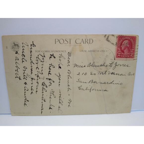 Halloween Postcard Ellen Clapsaddle Wolf Series 31 Lil Girl Clown Vintage RARE - Picture 6 of 6